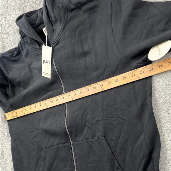 NEW‎ L Pact Organic Unisex Women's Men's Black One For All Full Zip Hoodie - Picture 9 of 12